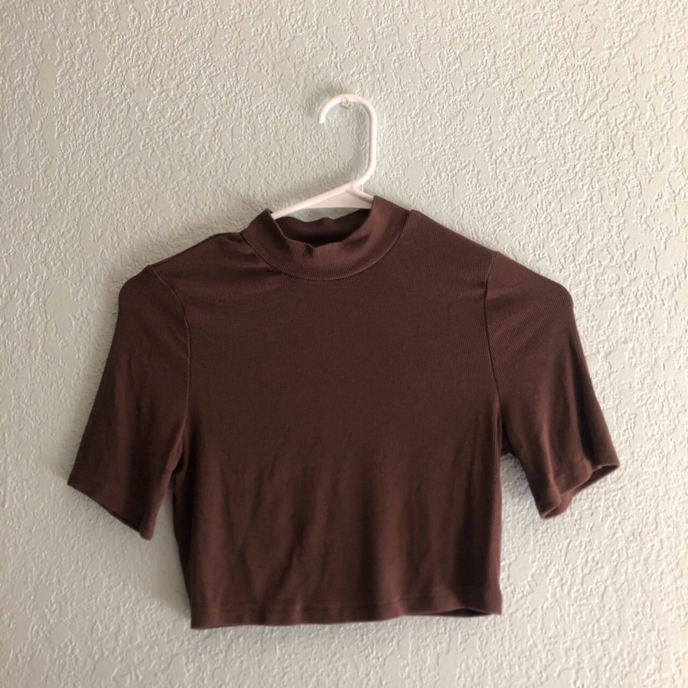 Thermal Turtle Neck Crop Top